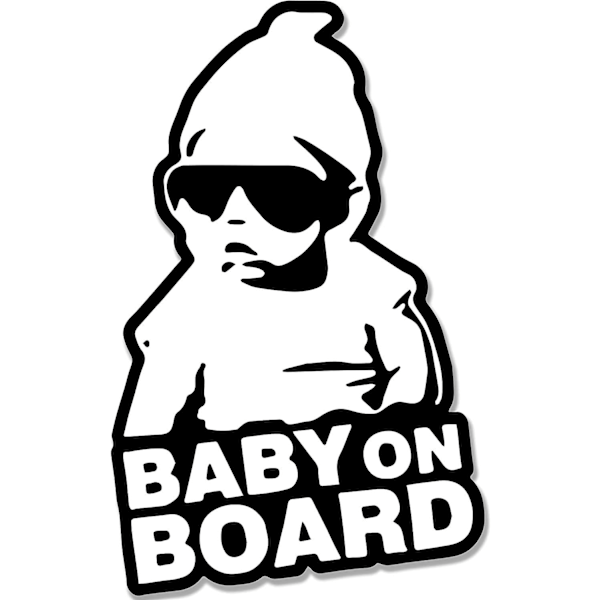 Decal World Baby On Board -tarra, vinyyliautotarra | Yksittäinen | Helppo