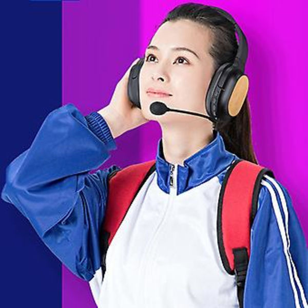 Bambus Bluetooth-hodetelefoner (Hvit)