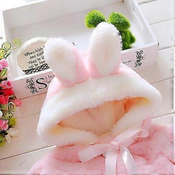 Baby Flicka Fuskpäls Fluffig Jacka Kappa Teddybjörn Fleece Jacka Varm Ytterkläder (90cm vit)