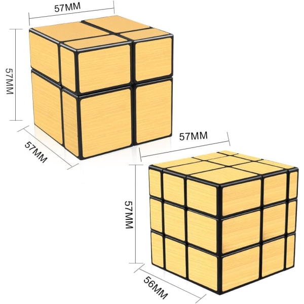 Speilkube Sett, 2x2 3x3 Speilblokker 2x2x2 3x3x3 Speed ??Kube B