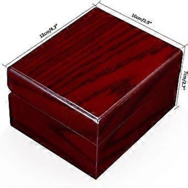 Urkasseholder Organizer, Premium Glossy Træ Smykker Armbånd Opbevarings Gaveæske