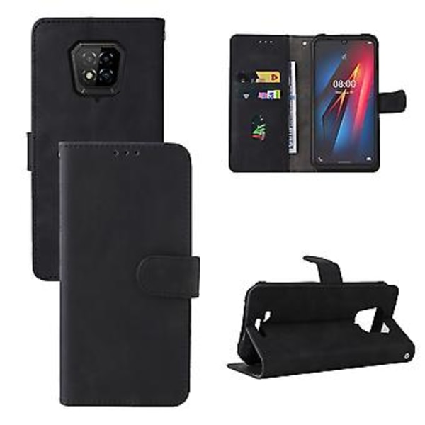 Læder Telefon Case til Ulefone Armor 8 (Sort)