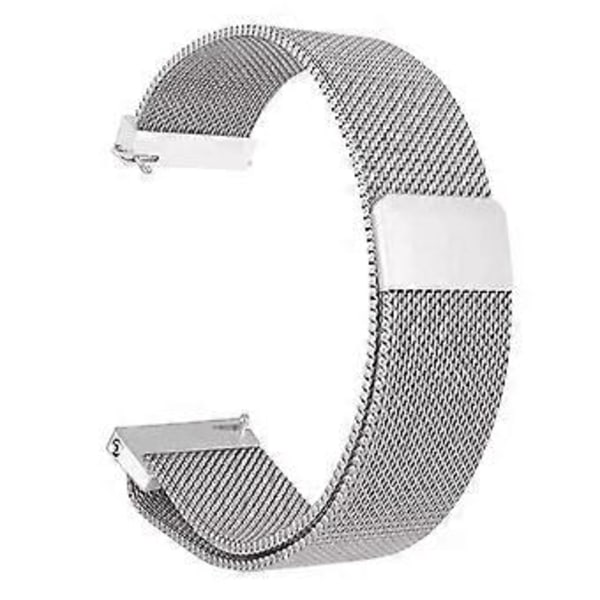 Armband i rostfritt stål med justerbar spänne, andningsbart minimalistiskt armband för män och kvinnor (18 mm silver)