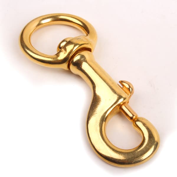 Solid Messing Enkelt Ende Hook Snap Eye Bolt Swivel Clip Buckle for