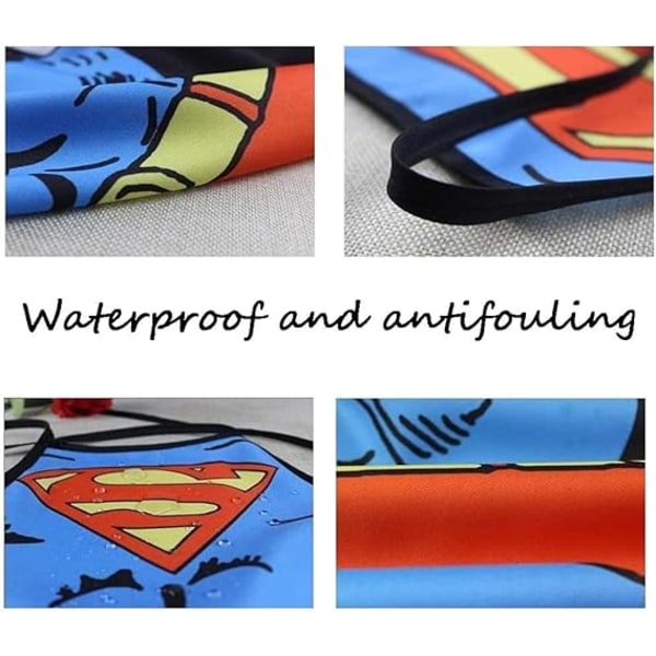 2 set köksförkläden - Superman-version för män och kvinnor, co