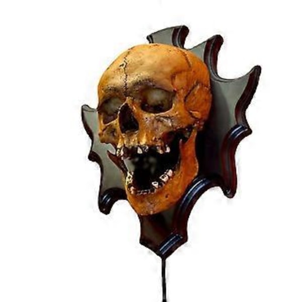 Skalle vägglampa Halloween Hem Väggar Fin Skräck Skellington Nattlampa Väggdekorationer (inget ljus)