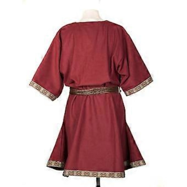 Herre Middelalder Skjorter Casual Slim Fit Langærmet Cosplay Toppe (L Grå)