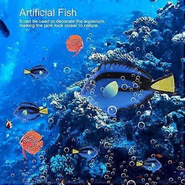 Akvarium flydende falsk tropisk fisk lysende silikone fisk realistiske bevægelige fisk ornamenter