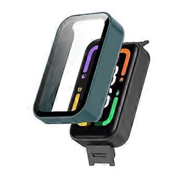 Hårdskaligt Härdat Glas Skärmskydd Fodral Bumper Cover för Readme Band Pro (Tallbarrsgrön)