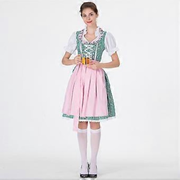 S-3XL Naisten Oktoberfest drindle-mekko-ES Puku-ES Vaaleansininen (M Vaaleansininen)