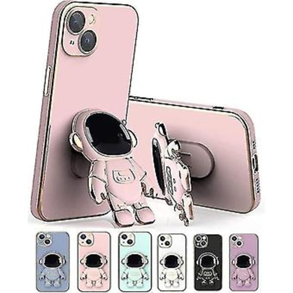 Astronautit Piilotetun Telakan Kotelo Yhteensopiva Iphonen 12 Pro Max/12 Pro/12 Kanssa, Sähköpinnoitettu Tpu Suojakotelo