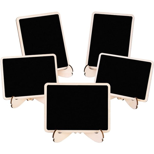 Mini blackboards on wooden easels, set of 20