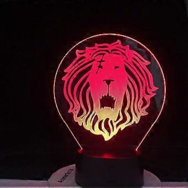 Anime Lampe Illusionslys LED Nattelys Lampe Escanor De Syv Dødelige Synder Ban Meliodas dragn Wraith Fox codicia OSO Grizzly 3D for Barn