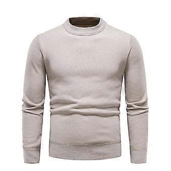 Efterår Vinter Herre Pullovers O Hals Sweater Mode Slim Fit d Co/YY(M Rød)