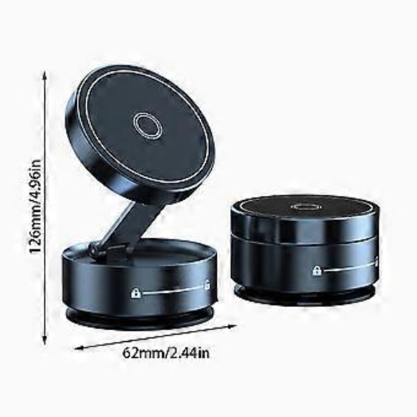 Vakuum Telefonholder Magnetisk Universal Sammenfoldelig Telefonstander til Navigation Kørsel (Sølv)