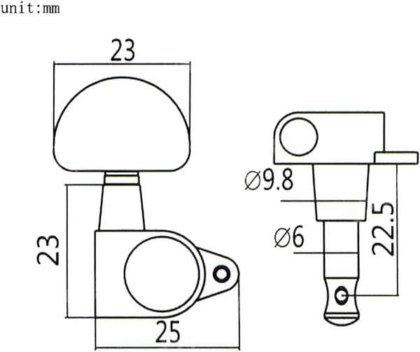 6PCS 3L3R Gitarrstämmare, Gitarrmekanik, Stämnycklar Mekaniska Stämmare S