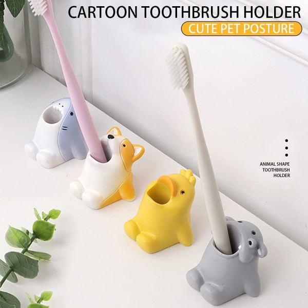 Fun Resin Pen Pencil Holder, Mini Animal Single Tooth Brush Stand