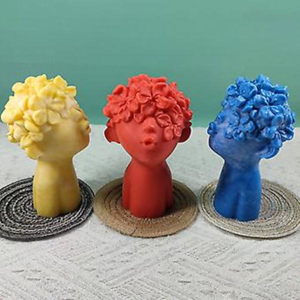 3D Pout-Dukke Silikoneform til Aromaterapi Gips Resin Form Hjemme Ornament