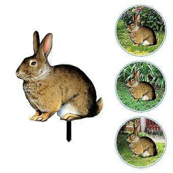 Akryl Kanin Trädgårdsskylt Dekorativ Trädgård Hare Stake Skulptur Ornament