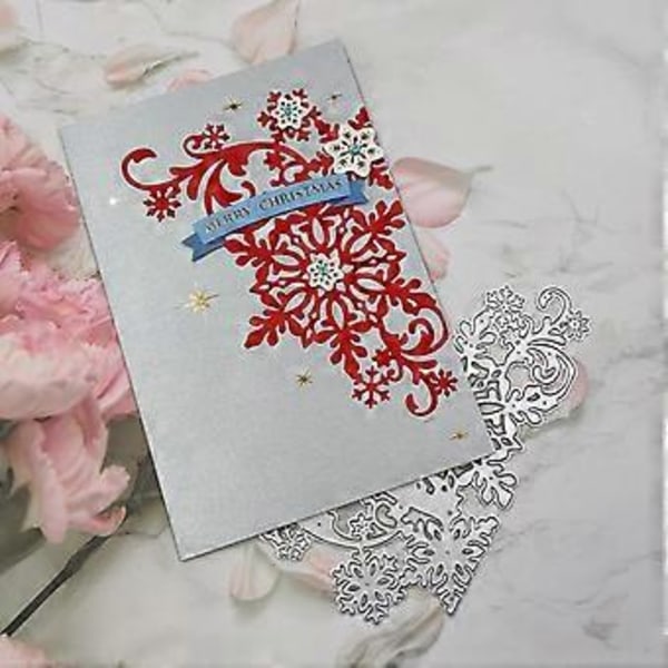 Jouluinen lumihiutale-kukka metallileikkurit stensiili scrapbooking DIY-albumi leima paperikortti reliefikoriste käsityö