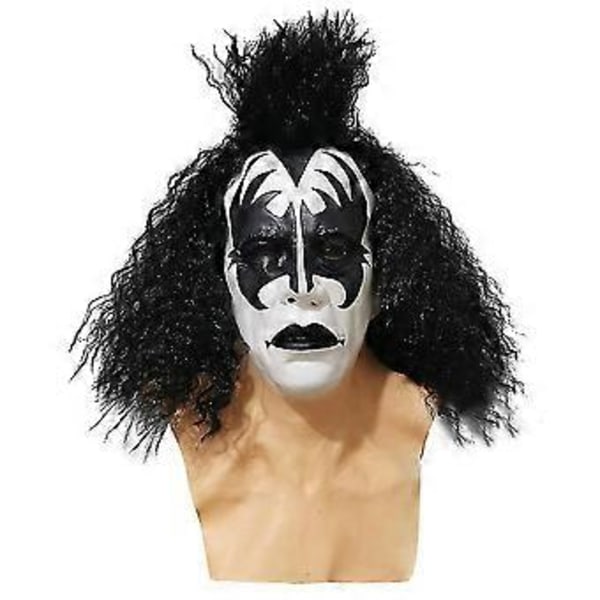 Halloween Kiss Gene Simmons Kauhu Cosplay Lateksi Päämaski Pelottava Päähine Juhlat Hieno Pukeutuminen Demonipuku Rekvisiitta -NMAOV( A)
