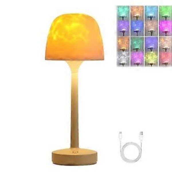 RippleGlow Ambientlampa med dubbla lägen – 16-färgs RGB LED-vattenrippleprojektionslampa (16 färger)