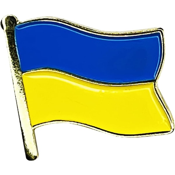 Ukrainan lipun rintaneula - Ukrainan lippu, stanssattu emali La