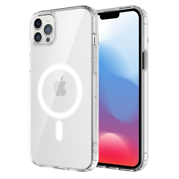 IPhone15PRO magnetic case, transparent two and one wireless magne