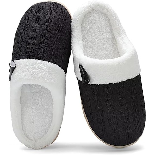 Damestoffler Myke Lett Hjemmesko Slip-on Minnefoam Sovesko Innendørs Utendørs Hjemmesko med Myk Terry Fôr (40-41)