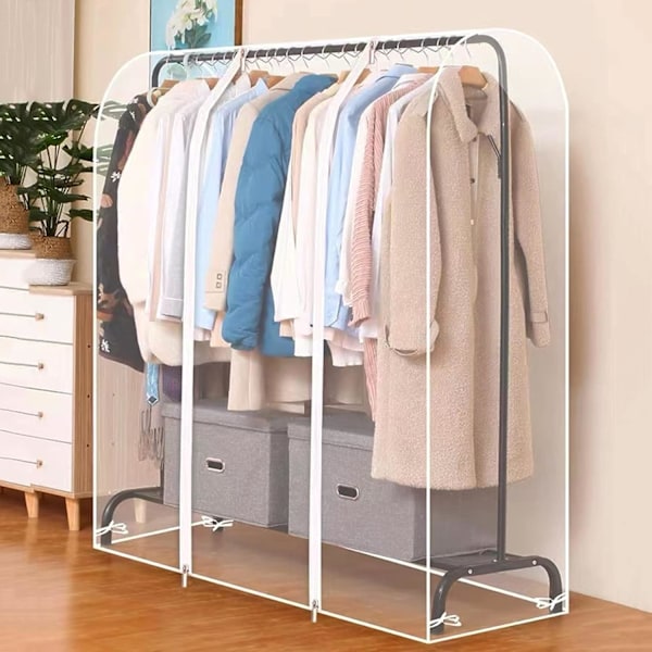 4ft 50*150*120cm läpinäkyvä vaaterekki vahva vetoketjullinen C