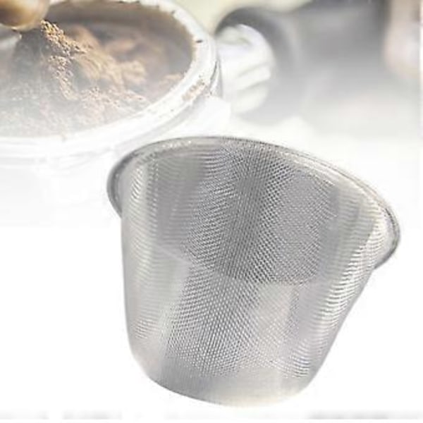 Te-infusionskande Filterindsats, Genanvendelig Metalnet Si Løsbladste Si til Kaffe, Juice, Ingredienser Suppe (9,5 CM)
