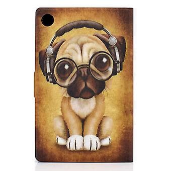 Lærtablettveske for Samsung Galaxy Tab A9+ (Hund)