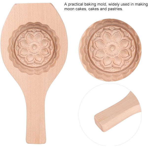 DIY Blomstermønster Træ Månekageform Månekageform Muffins B