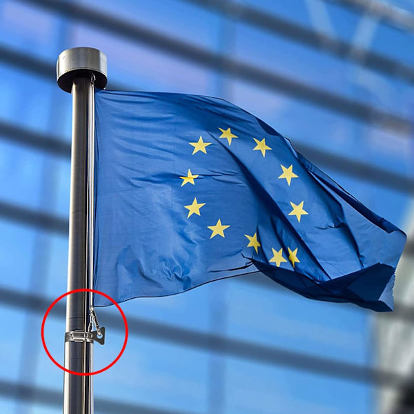 Flaggringklämmor, flaggstångsutrustning, flaggstångsklämmor, flaggstång