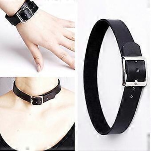 Dame Punk Kunstskinn Spike Nagle Spenne Armbånd (Rød)