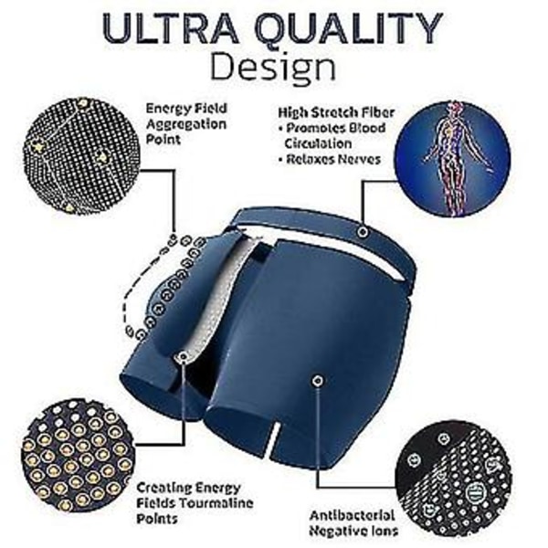 6 stk Magneticeft Energi Felt Terapi Mænds Bukser, Tomarine Mænds Underbukser (L -1 stk Sort)