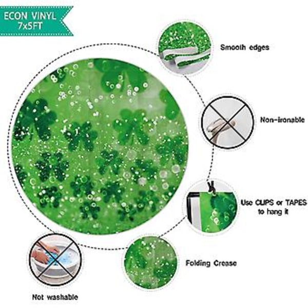 7x5ft Glad Påsk Bakgrund Vårfärger Bokeh Sekvenser Lycklig Grön Shamrock Fotobakgrund För Barn Familj Irländsk Festivalfirande