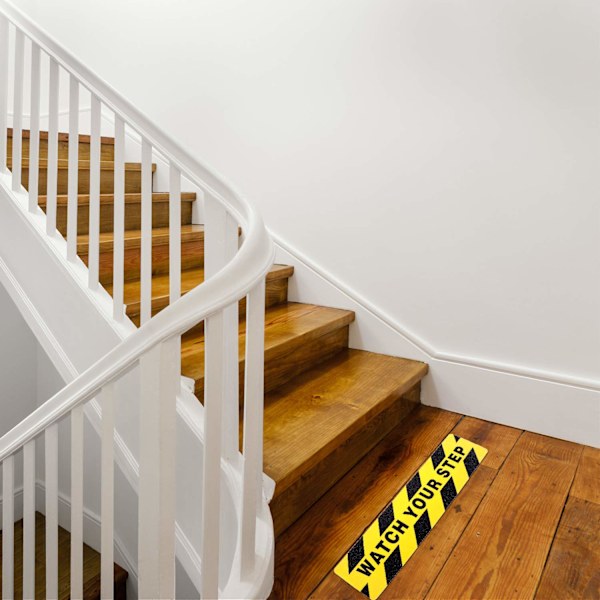 2 stk "Watch Your Step" Gulvmerker Dekaler 6 x 24 Tommer Advarsel S