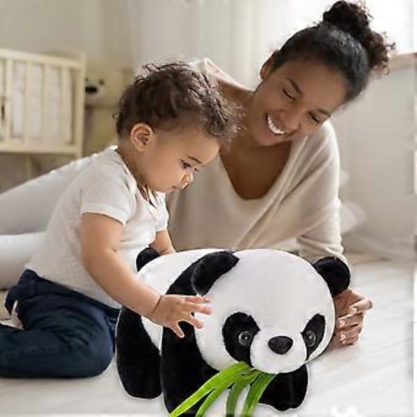 Panda Pehmolelut Söpöt Lasten Eläinnuket Bambu Panda Koti Toimisto Koristetarvikkeet (25cm Makuulla)