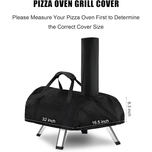 12 Pizza-uunikantola- ja suojapussi, kestävä vedenpitävä monipolttoaineinen pizzauuni