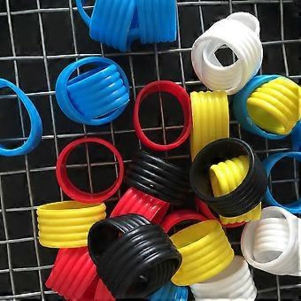 4 stk Tennis Racket Grip Fix Ringer Myke Silikon Elastiske Racket Håndtak Gummiring Sportsutstyr (Macaron Pulver)