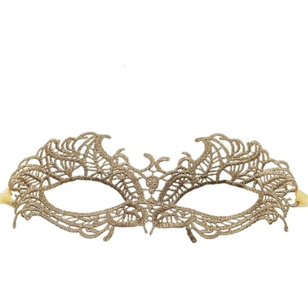 Lady of Luck spetsmask, venetiansk maskerad sexig spets guld balmask Halloweenfest, en gåva till min