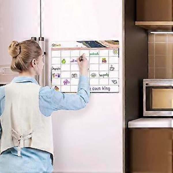Magnetisk whiteboardkalender för kylskåp - Magnetisk whiteboard för kylskåpsvägg