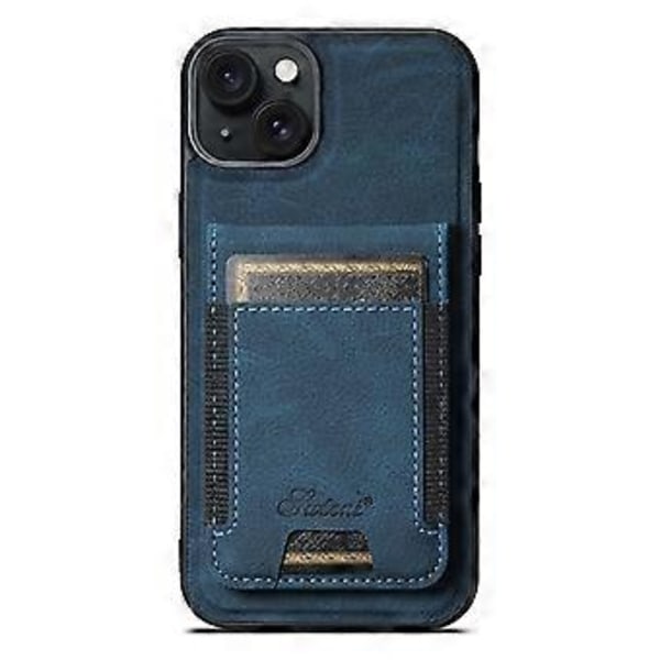 SUTENI H17 Läderfodral för iPhone 15 Skal Stötsäkert Magnetiskt Telefonfodral (Stil B)