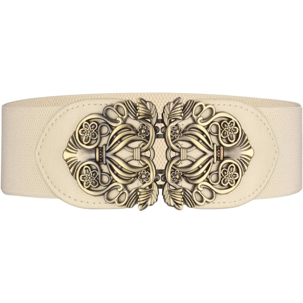 Kvinnors breda elastiska midjeband 2 delar retro elastiska midjeband。