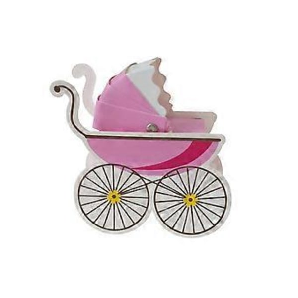 30 st Bröllopsgodisaskar Barnvagn Form Festgåva Papperspresentaskar Evenemang Festtillbehör (Beige + Blå + Rosa)