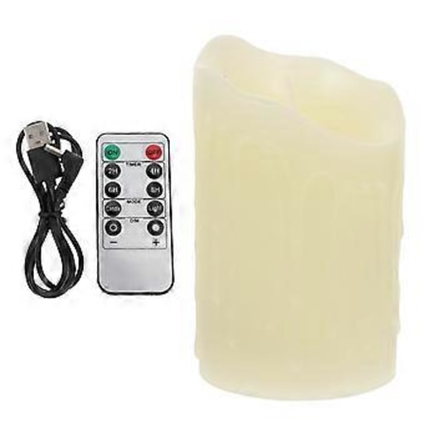 1 Set USB-laddning Dimbar Atmosfär Dekoration LED Ljus (Beige)