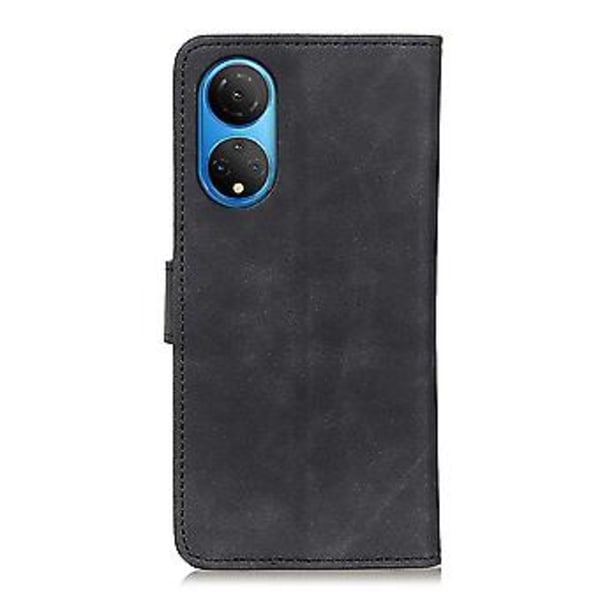 Retro Tekstur PU-etui for Honor X7 / Play 30 Plus (Svart)