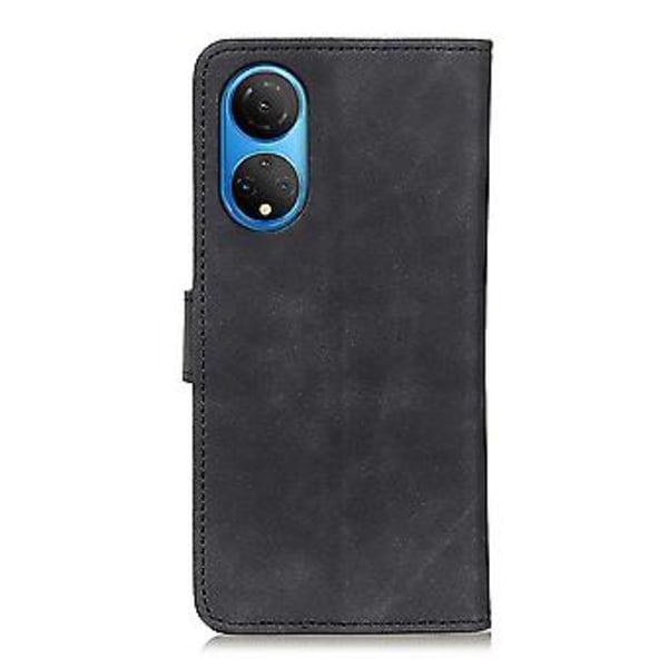Retro Texture PU-etui til Honor X7 / Play 30 Plus (Sort)