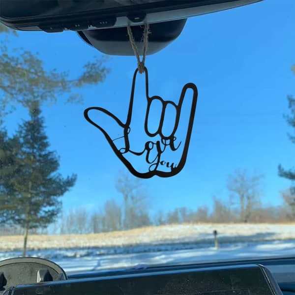 Jag älskar dig-skylt - Jag älskar dig handskylt prydnad, julgransprydnader med handgester, dekoration